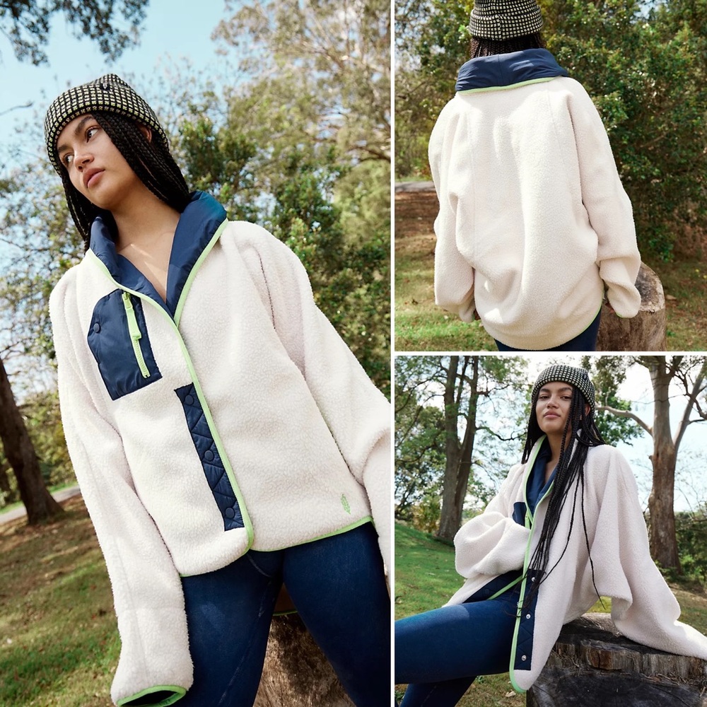 Free People Movement NWT Hit The Slopes Shawl Jacket oversized SM